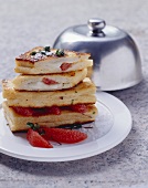 Mozzarella in Carrozza (Ausgebackenes Käsebrot, Italien)