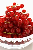 Redcurrants in a glass bowl