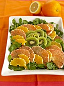 Citrus fruit, kiwi fruit and watercress salad