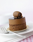 A small chocolate cake