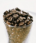 Coffee beans in a glass