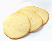 Three Slices of Gouda Cheese