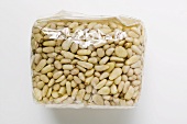Pine nuts in cellophane packaging