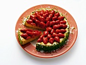 A Strawberry Torte with Slice Removed