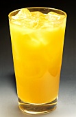 A Glass of Orange Juice with Ice