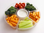 A Vegetable Platter with Dip