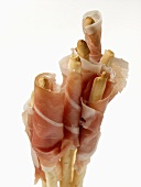 Proscuitto Wrapped Around Breadsticks