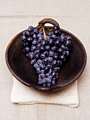 Purple Grapes in a Bowl