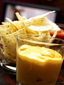 Tortilla Chips with Cheese Dip