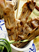 Asian Skewered Chicken in a Dish