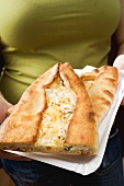Pide with sheep's cheese filling (Turkey)