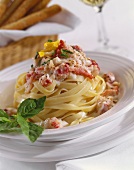 Fettuccine mit Hummer-Sahnesauce