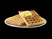 Waffles with knob of melting butter