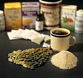 Assorted Supplements, Pills and Herb Teas