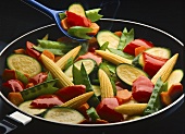 Vegetable Stir Fry in a Pan