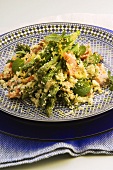 Green asparagus with couscous