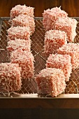 Lamingtons on a wire rack