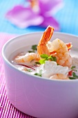 Prawn soup with sour cream (Thailand)