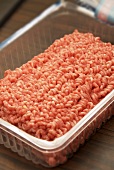 Fresh mince in plastic container