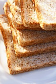 A stack of wholemeal toast