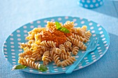 Fusilli with tomato sauce