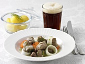 Lamb ragout with dill, potatoes and beer
