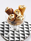 Ice cream in cones