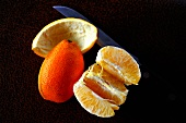 Peeled mandarin orange