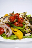 Mixed salad with grilled vegetables