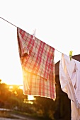 Wäsche in der Abendsonne