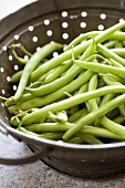 Colander of Fresh Organic Green Beans