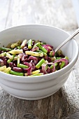 Bowl of Three Bean Salad; With Spoon