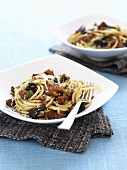 Pasta with mushrooms and Parmesan