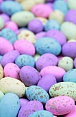 Brightly coloured chocolate eggs