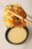 Shrimp balls and chop sticks