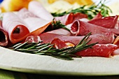 Deli Meat Platter; Rolled Roast Beef and Hams; Rosemary