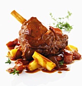 Leg of lamb with root vegetables