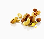 Hazel nuts, pistachios and cashews
