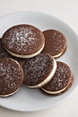 Whoopie pies with a vanilla cream filling