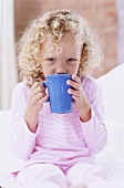 A girl drinking tea