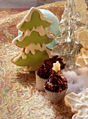 Almond clusters and gingerbread fir tree
