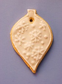 White decorated sweet pastry biscuit as Christmas decoration