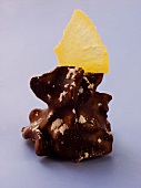 Almond clusters with chocolate icing