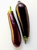 Two aubergines