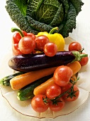 Fresh vegetables on plate