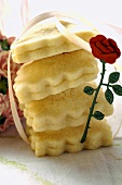 Filled marzipan biscuits for Valentine's Day
