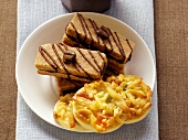 Florentines and espresso biscuits on plate