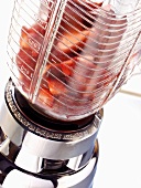 Blender with strawberries