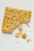 Cracker, a bite taken