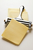 American cheese: slices with cheese plane